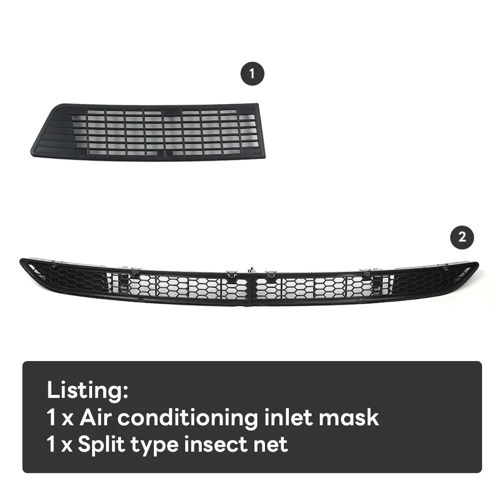 For Tesla Model 3 Highland 2024 Lower Bumper anti Insect Net anti Dust Proof Inner Vent Grille Cover Insect-Proof Front Cover