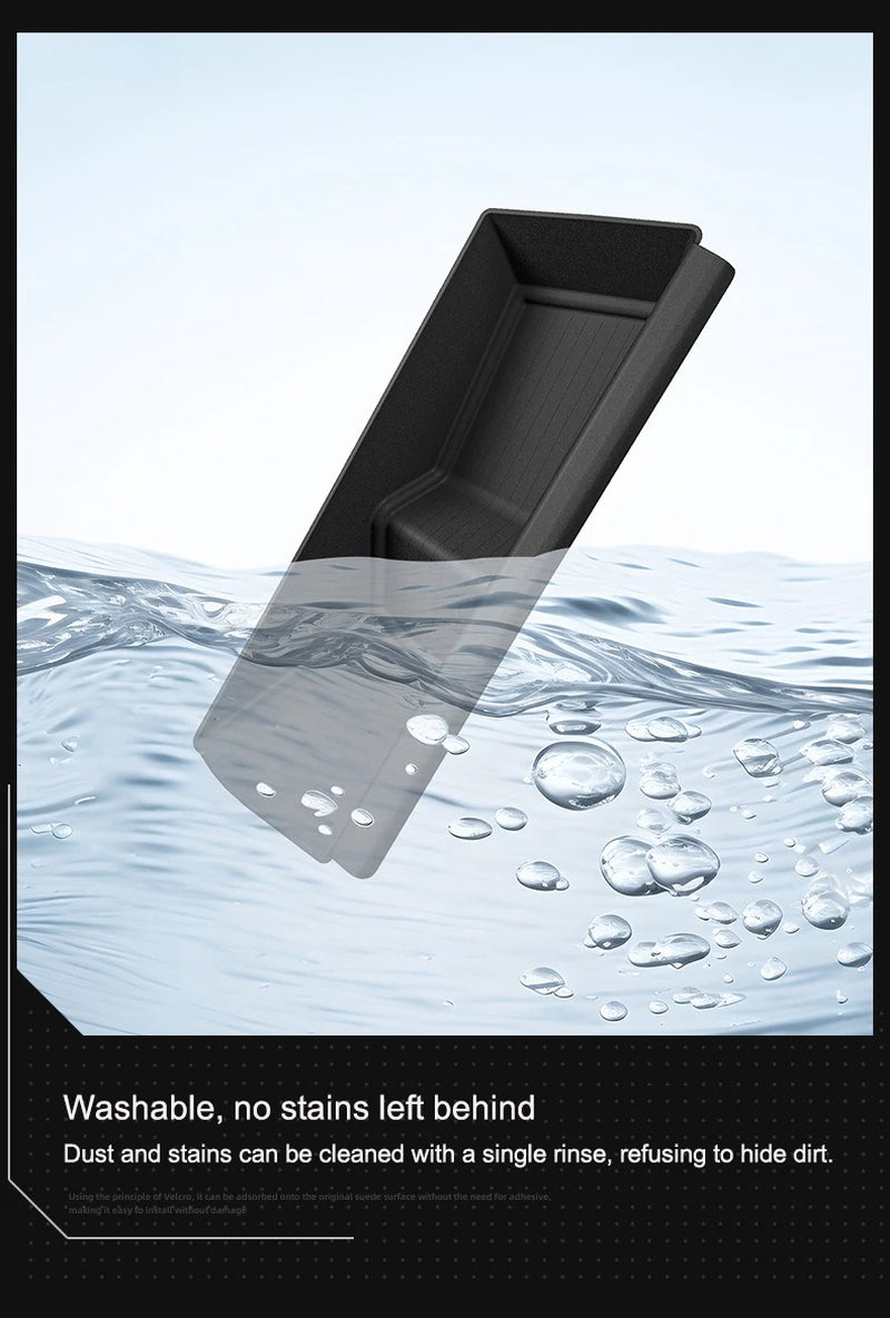 For Tesla Cybertruck 2024 Door Storage Box Cyber Truck Organized TPE Front Door Slot Dirt Resistant Storage Box Accessories