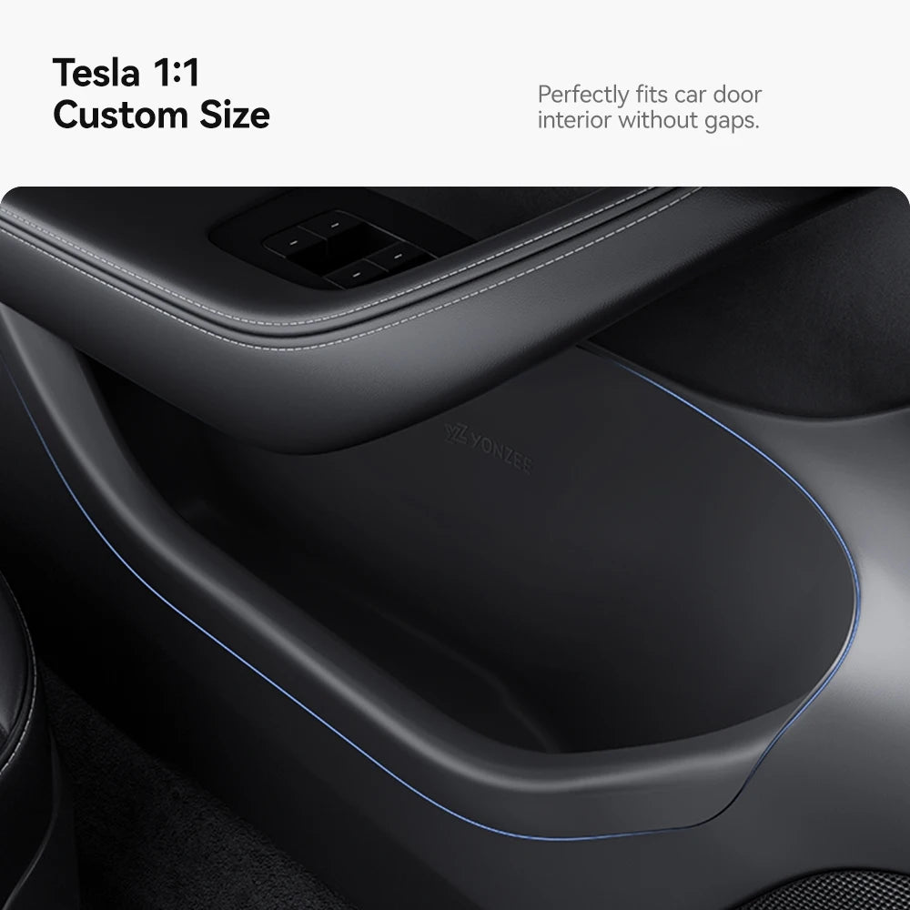 for Tesla Model Y Juniper Model 3 Highland Door Side Storage Box Full-Cover Front and Rear Interior Storage Box Accessories