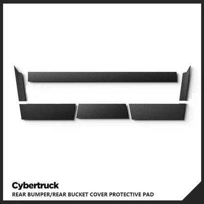 Rear Bumper Protector for Tesla Cybertruck TPE Truck Bed Tailgate Step Sill Protective Trim Cover 2024 2025 Cy Accessories