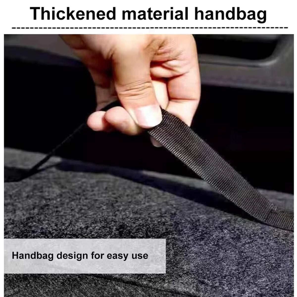 Premium Dark Gray Car Felt Storage Box - Thickened Soft Felt Organizer for Home and Vehicle Storage