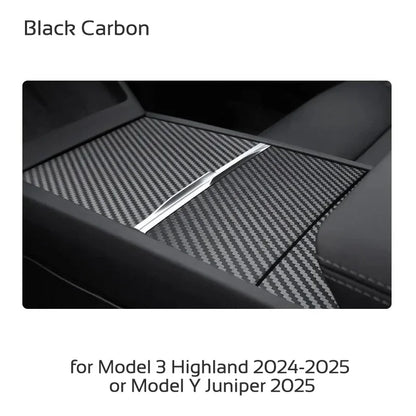 For Tesla Model 3 Highland 2024 Y Juniper 2025 Center Console Cover Protector Sticker Central Control Panel Film Car Accessories