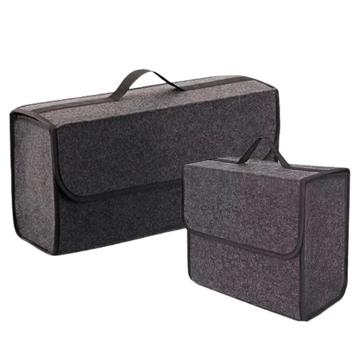 Premium Dark Gray Car Felt Storage Box - Thickened Soft Felt Organizer for Home and Vehicle Storage
