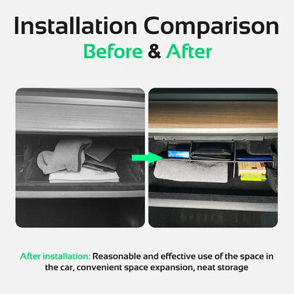 For Tesla Model Y 3 2020-2023 LHD Glove Box Divider Organizer Partition Plates Storage Holder Glovebox Container Car Accessories