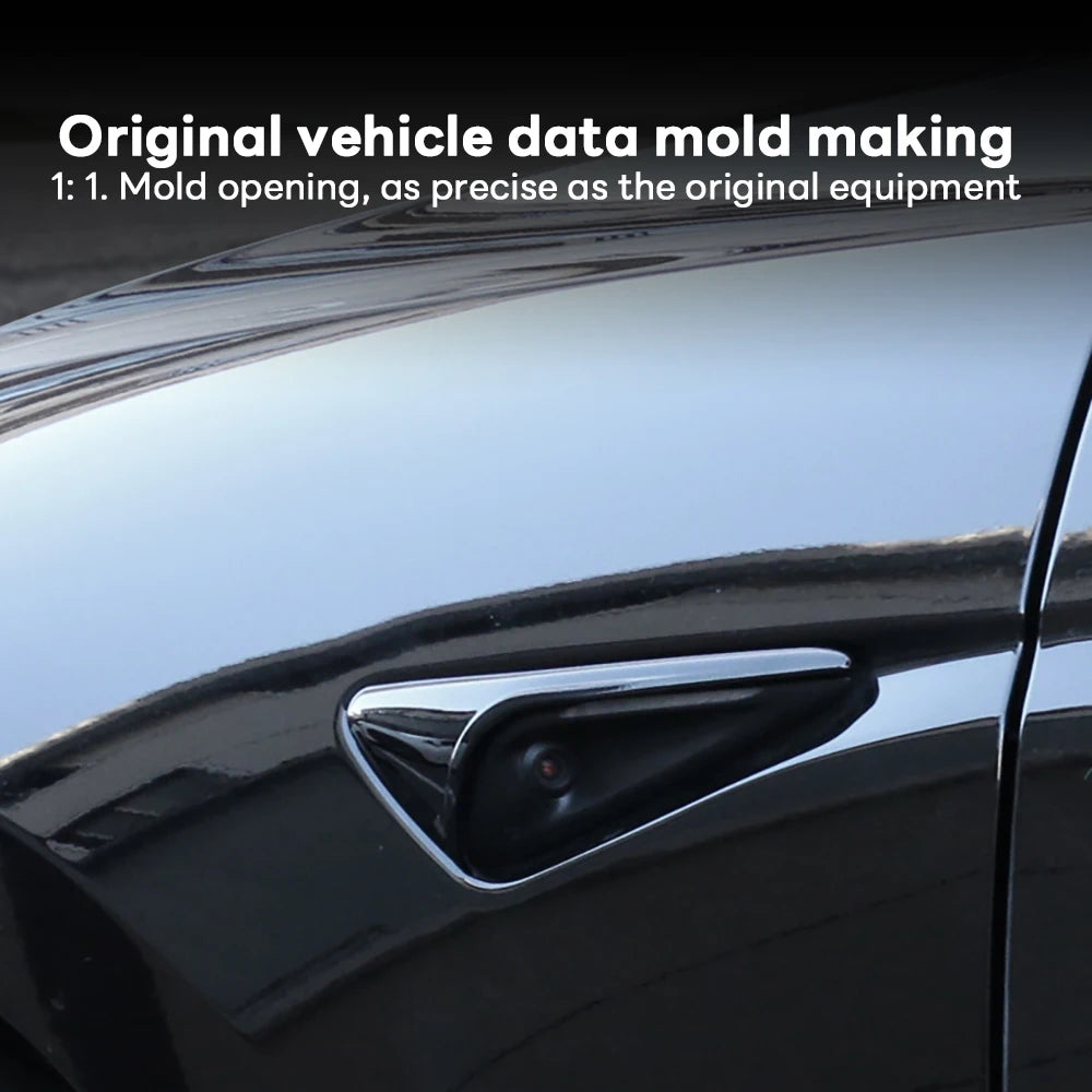 For Tesla Model Y Juniper Launch 2025 Model 3 Highland 2024 Side Camera Cover Lens Protector Shiny Matte Carbon Fiber Pattern