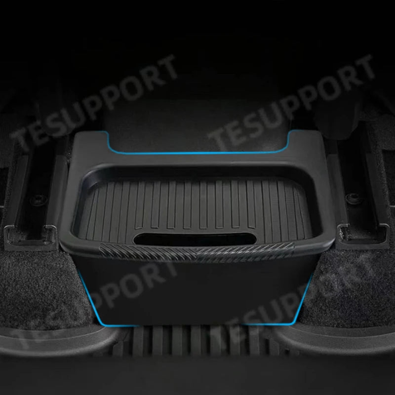 For Tesla Model Y 2025 Juniper Accessories Storage Box Rear Seat Backseat TPE Storage Box Bins Trash Can for New Model Y Juniper