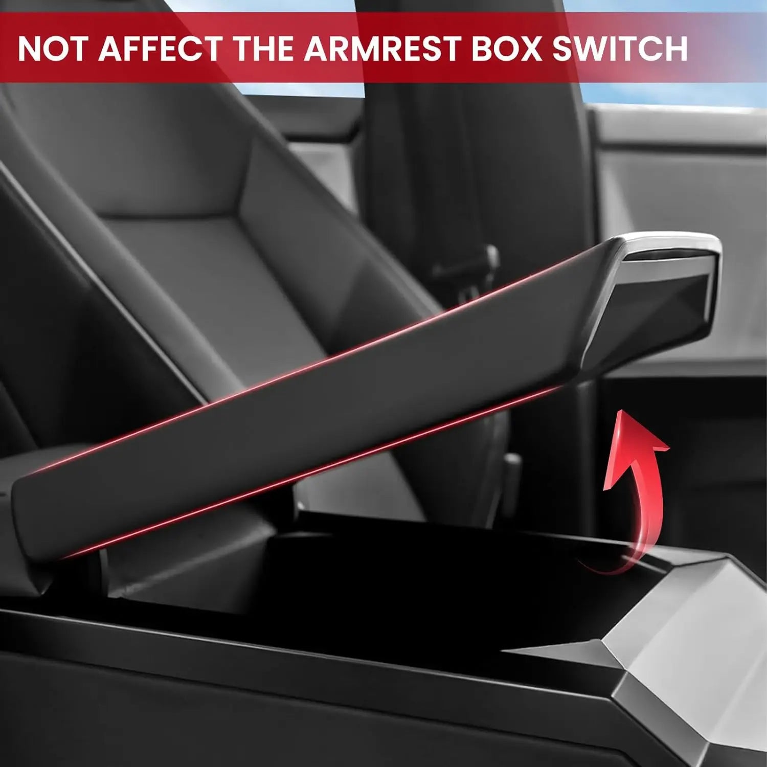 Center Console Armrest Cover for Tesla Cybertruck 2023 2024 2025 TPE Waterproof Armrest Box Cover Protector Interior Acessories