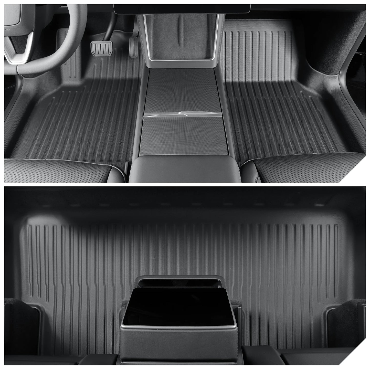 For Tesla Model Y Juniper/Launch 2025 Car Floor Mats All-Inclusive Threshold Style Foot Pads Protective Pad Interior Accessories