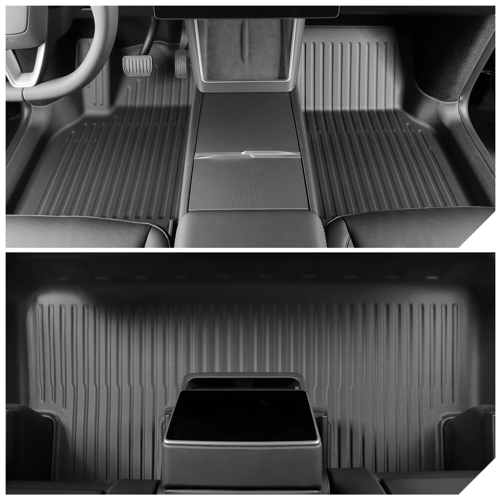 For Tesla Model Y Juniper/Launch 2025 Car Floor Mats All-Inclusive Threshold Style Foot Pads Protective Pad Interior Accessories
