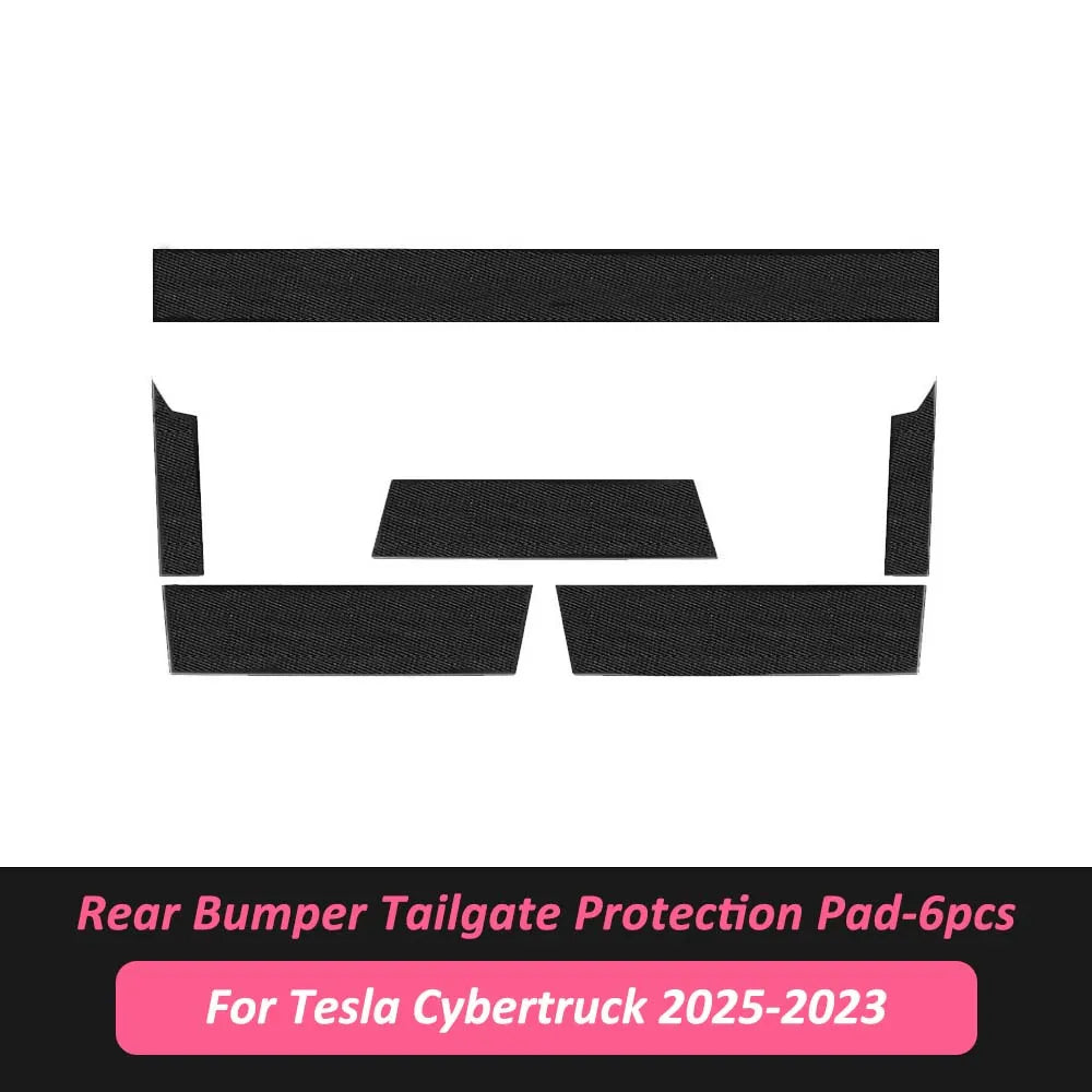 Rear Bumper Protector for Tesla Cybertruck TPE Truck Bed Tailgate Step Sill Protective Trim Cover 2024 2025 Cy Accessories
