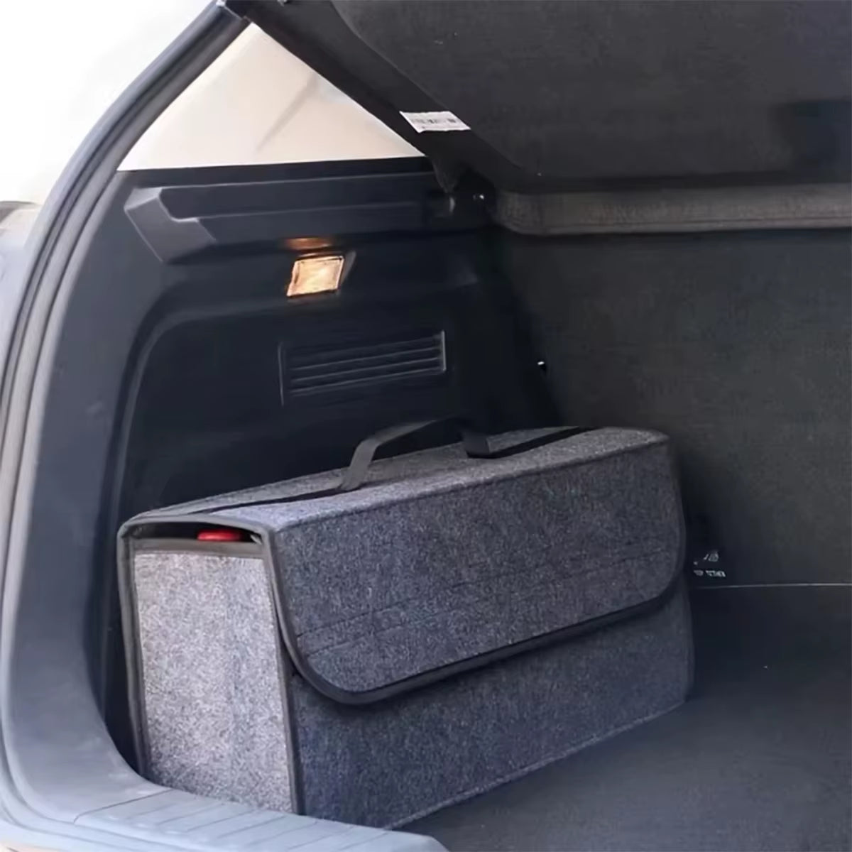 Premium Dark Gray Car Felt Storage Box - Thickened Soft Felt Organizer for Home and Vehicle Storage