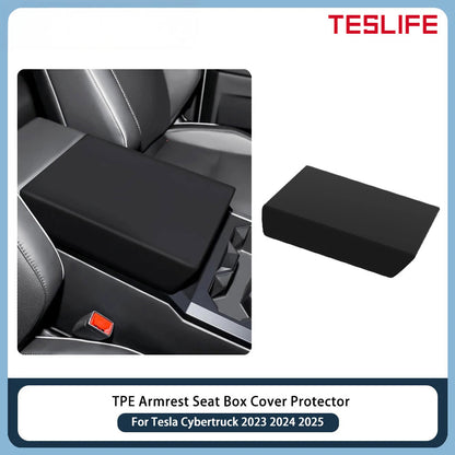 Center Console Armrest Cover for Tesla Cybertruck 2023 2024 2025 TPE Waterproof Armrest Box Cover Protector Interior Acessories