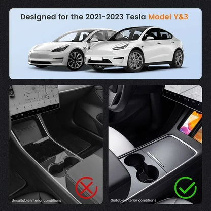 Ultimate 27W Quick Charger Docking Station for Tesla Model 3 & Y (2021-2023) - USB Shunt Hub Power Splitter & Type-C Car Accessories