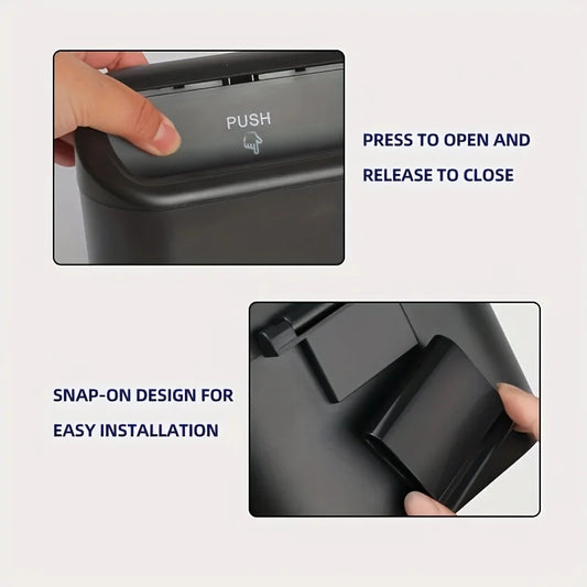 Compact Car Trash Bin - Hanging Vehicle Garbage Storage Solution for a Clean Ride