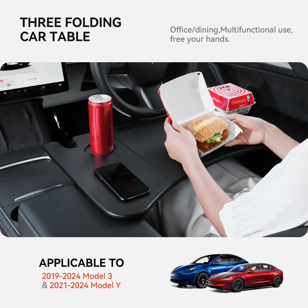 for Tesla Model XS 3 Y Highland Juniper 2018-2025 Steering Wheel Laptop Tray Food Desk Portable Office Table Car Accessories