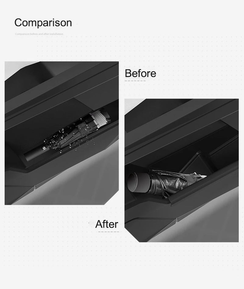 For Tesla Cybertruck 2024 Door Storage Box Cyber Truck Organized TPE Front Door Slot Dirt Resistant Storage Box Accessories
