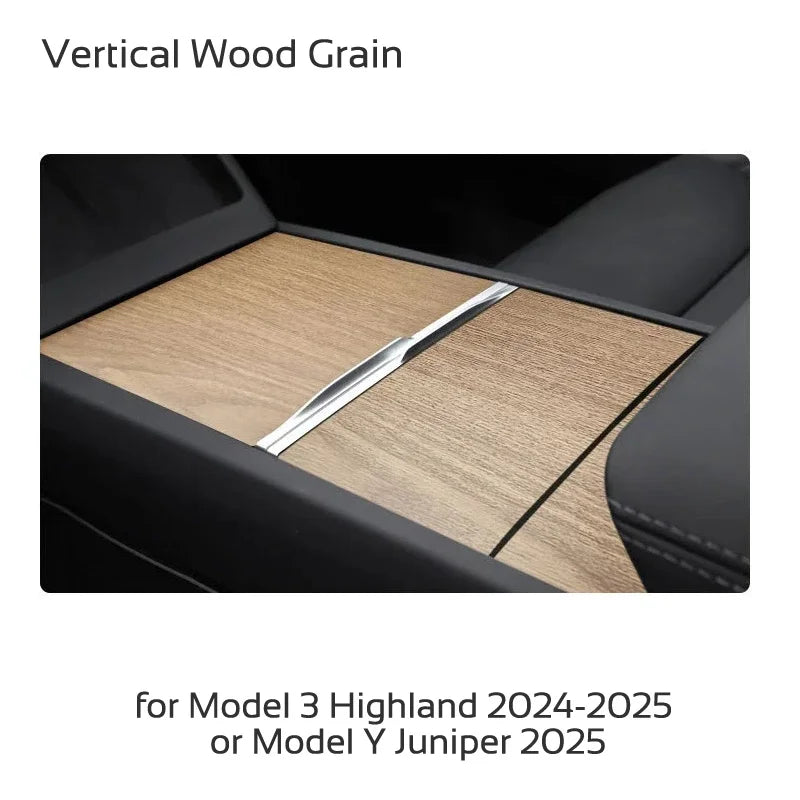 For Tesla Model 3 Highland 2024 Y Juniper 2025 Center Console Cover Protector Sticker Central Control Panel Film Car Accessories