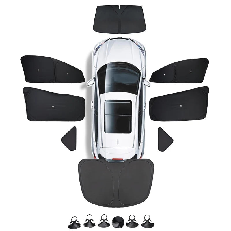 Premium Window Sun Shade for Tesla Model Y & Model 3/X/S (2023-2025) - Ultimate UV Protection & Full Privacy Cover