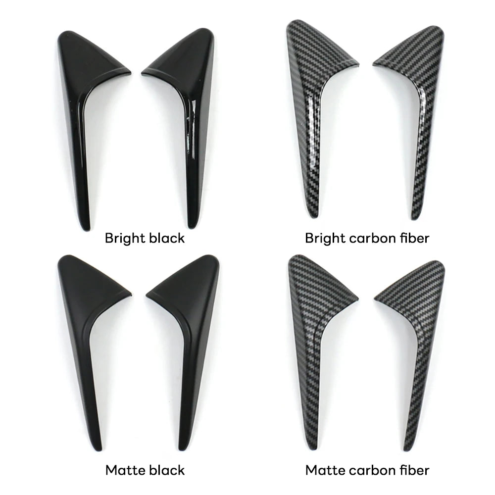 For Tesla Model Y Juniper Launch 2025 Model 3 Highland 2024 Side Camera Cover Lens Protector Shiny Matte Carbon Fiber Pattern