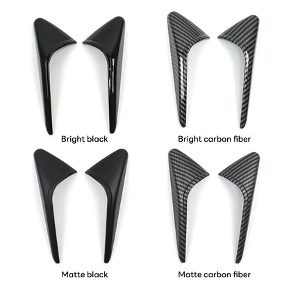 For Tesla Model Y Juniper Launch 2025 Model 3 Highland 2024 Side Camera Cover Lens Protector Shiny Matte Carbon Fiber Pattern