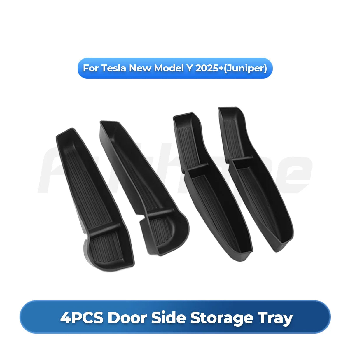 4Pcs Side Door Storage Box for Tesla New Model Y Juniper 2025 Armrest Tray Organizer Front Door Handle Decoration