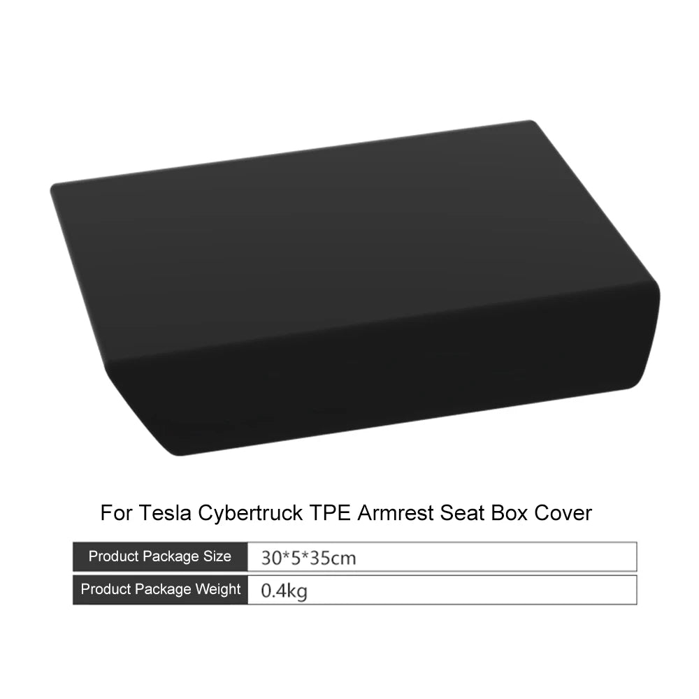 Center Console Armrest Cover for Tesla Cybertruck 2023 2024 2025 TPE Waterproof Armrest Box Cover Protector Interior Acessories