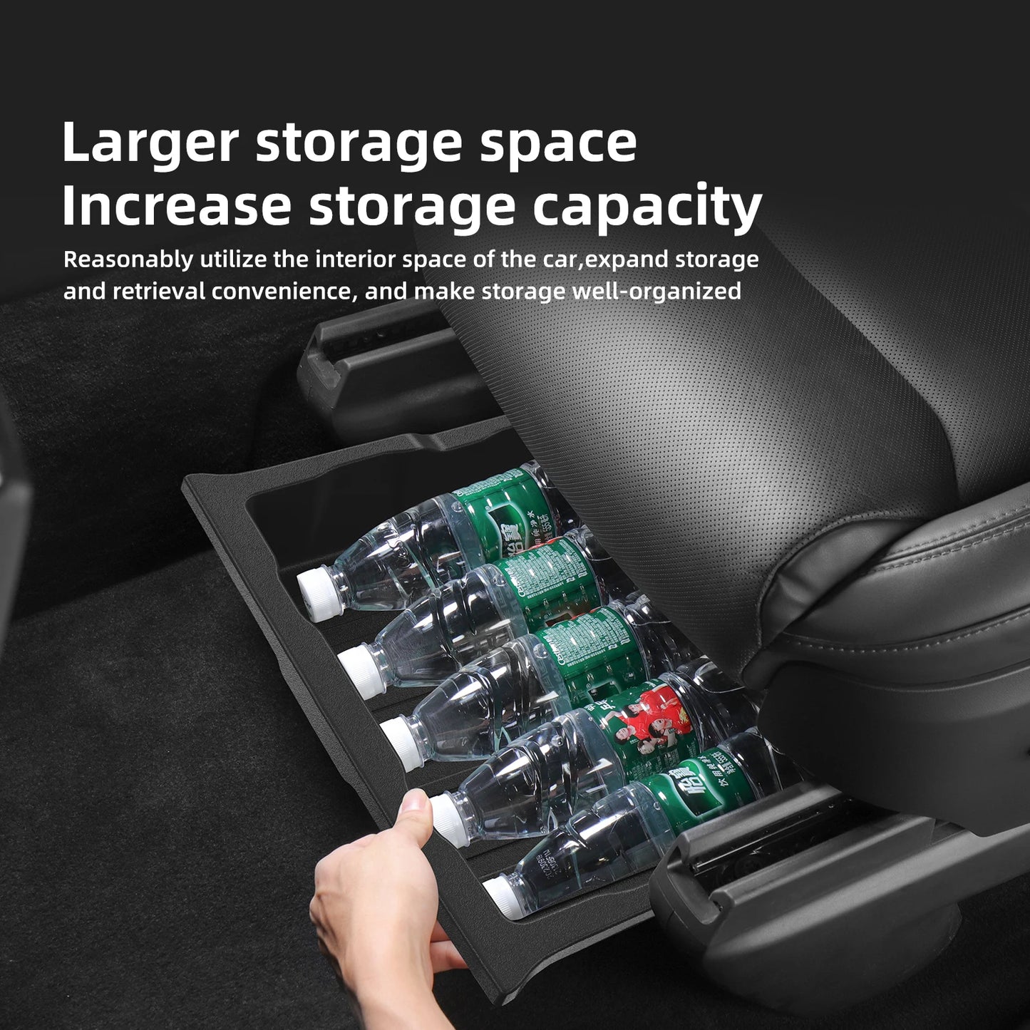 Tesla Model X Under Seat Storage Box - 2023-2024 Car Interior Organizer Drawer Case