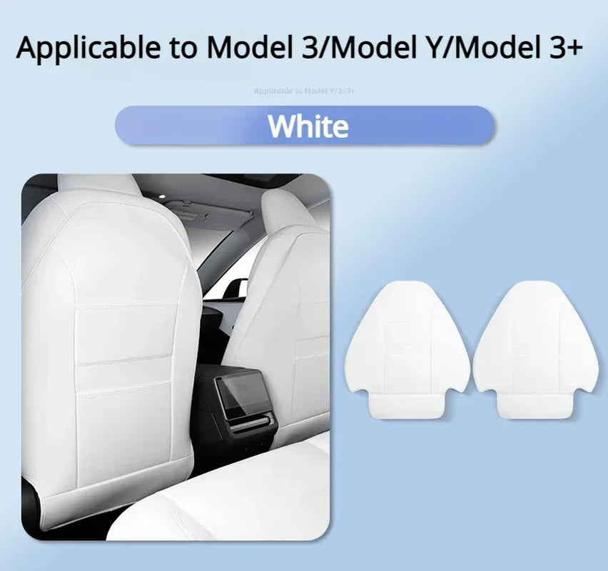 Premium Seat Kick Protector Pad for Tesla Model 3/Y - Durable Leather Anti-Dirty Cover for Kids - Essential Interior Accessory