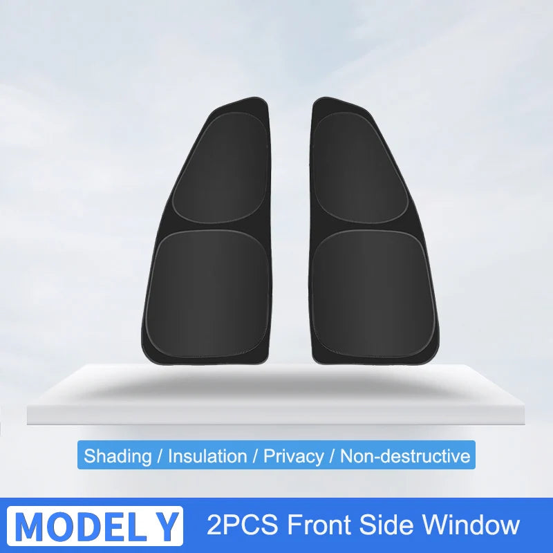 Premium Car Sun Shade for Tesla Model 3 & Y (2017-2025) - Ultimate Windshield & Side Window Privacy Protector for Kids