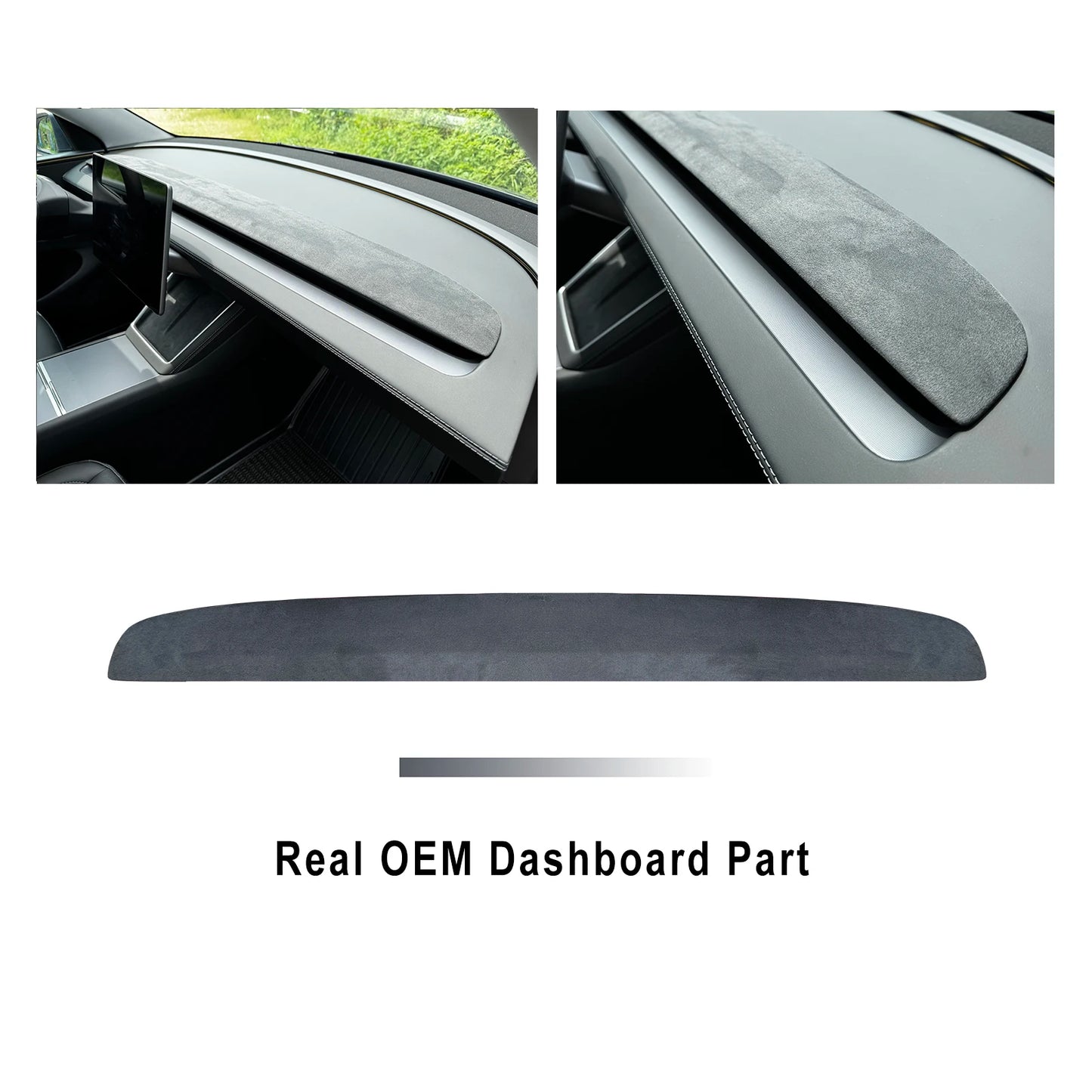 2025 Tesla Model Y & Model 3 Highland Authentic Alcantara Suede Dashboard Replacement - Elevate Your Car Interior!