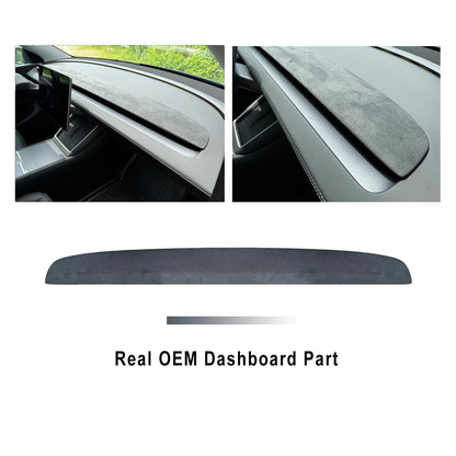 2025 Tesla Model Y & Model 3 Highland Authentic Alcantara Suede Dashboard Replacement - Elevate Your Car Interior!