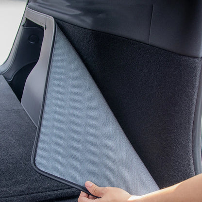 Premium PU Leather Rear Trunk Side Guards for Tesla Model Y Juniper 2025 - Corner Protection & Anti-Dirty Cargo Liner Pad