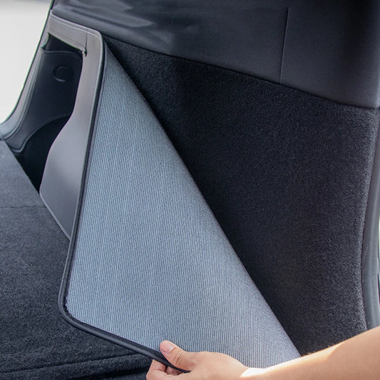 Premium PU Leather Rear Trunk Side Guards for Tesla Model Y Juniper 2025 - Corner Protection & Anti-Dirty Cargo Liner Pad