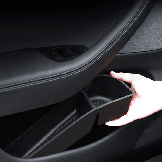 4Pcs Side Door Storage Box for Tesla New Model Y Juniper 2025 Armrest Tray Organizer Front Door Handle Decoration