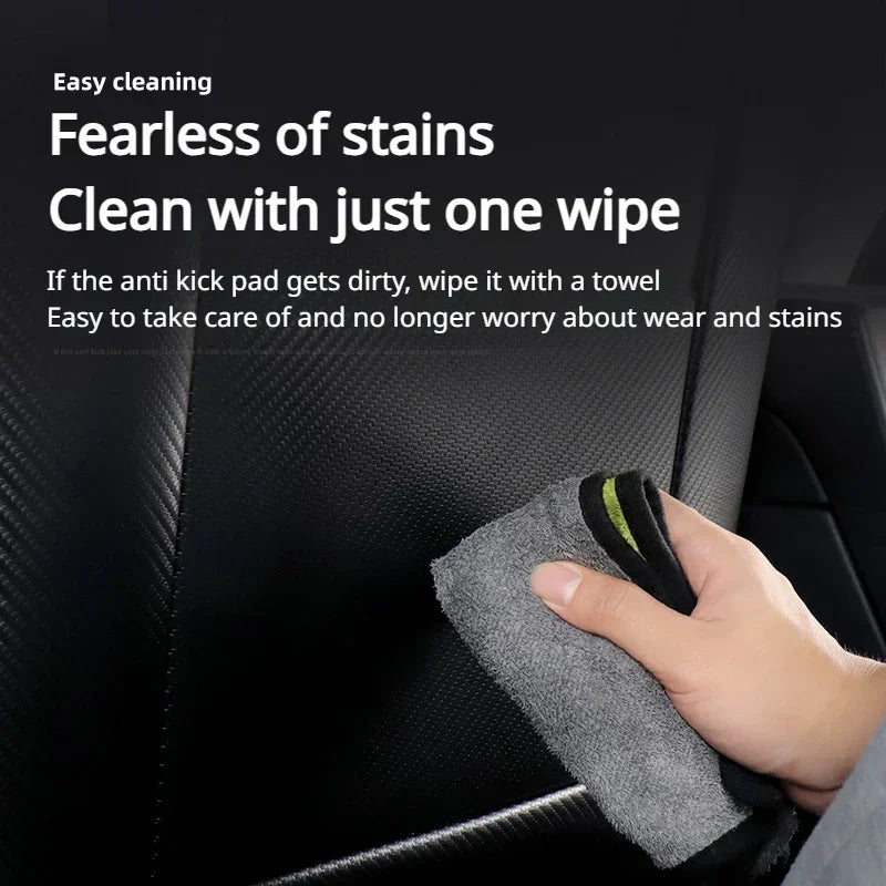 Premium Seat Kick Protector Pad for Tesla Model 3/Y - Durable Leather Anti-Dirty Cover for Kids - Essential Interior Accessory