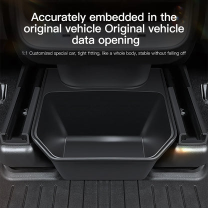 Rear Seat Storage Box for Tesla Model Y (2021-2025) - Under Air Vent Organizer & Trash Can Accessory