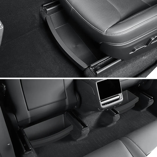 For Tesla New Model Y 2025 Launch Juniper Front Seats under Seat Drawer TPE Storage Box