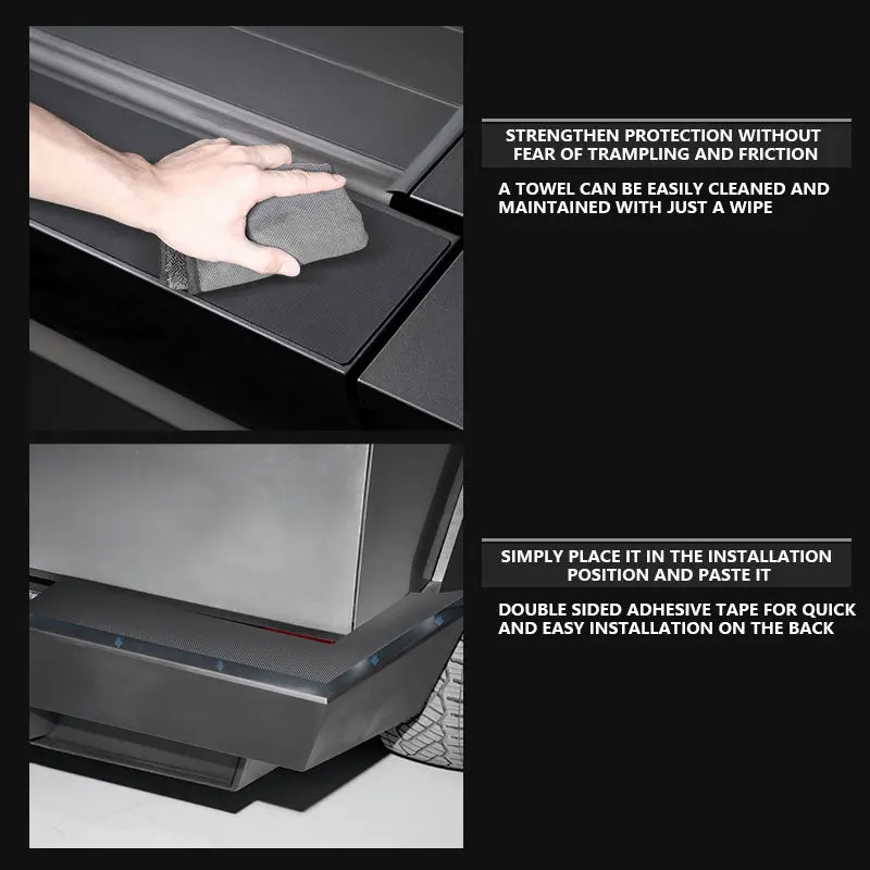 Rear Bumper Protector for Tesla Cybertruck TPE Truck Bed Tailgate Step Sill Protective Trim Cover 2024 2025 Cy Accessories