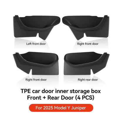 for Tesla Model Y Juniper Model 3 Highland Door Side Storage Box Full-Cover Front and Rear Interior Storage Box Accessories