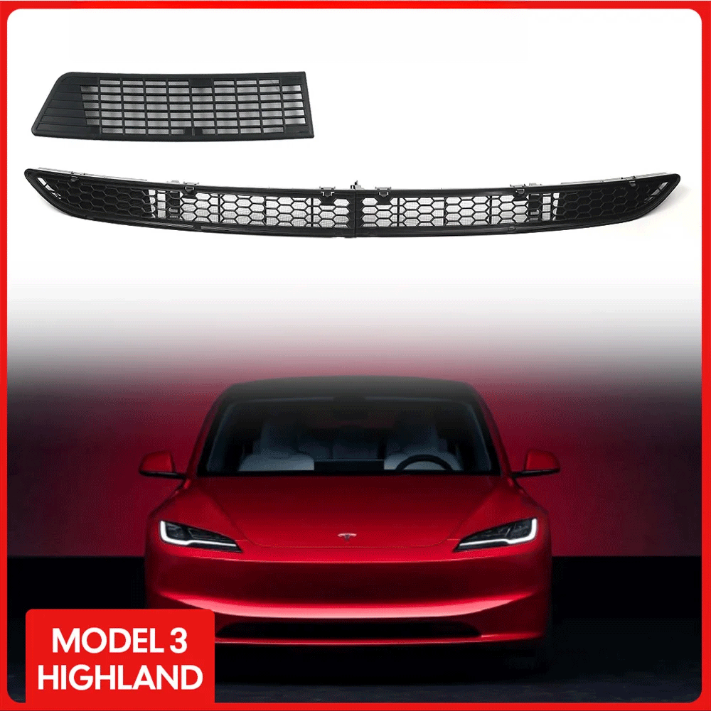 For Tesla Model 3 Highland 2024 Lower Bumper anti Insect Net anti Dust Proof Inner Vent Grille Cover Insect-Proof Front Cover