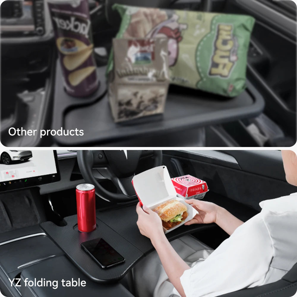 for Tesla Model XS 3 Y Highland Juniper 2018-2025 Steering Wheel Laptop Tray Food Desk Portable Office Table Car Accessories