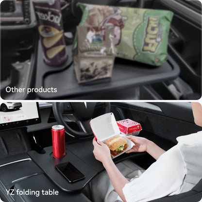 for Tesla Model XS 3 Y Highland Juniper 2018-2025 Steering Wheel Laptop Tray Food Desk Portable Office Table Car Accessories
