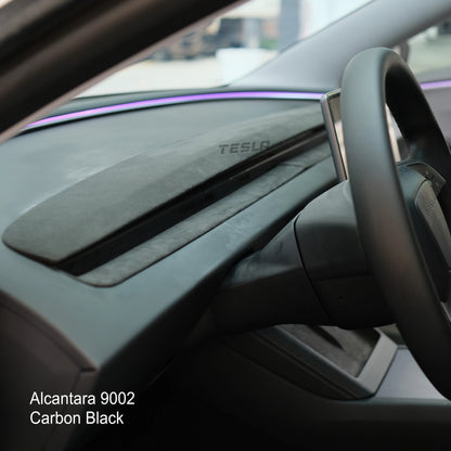 2025 Tesla Model Y & Model 3 Highland Authentic Alcantara Suede Dashboard Replacement - Elevate Your Car Interior!