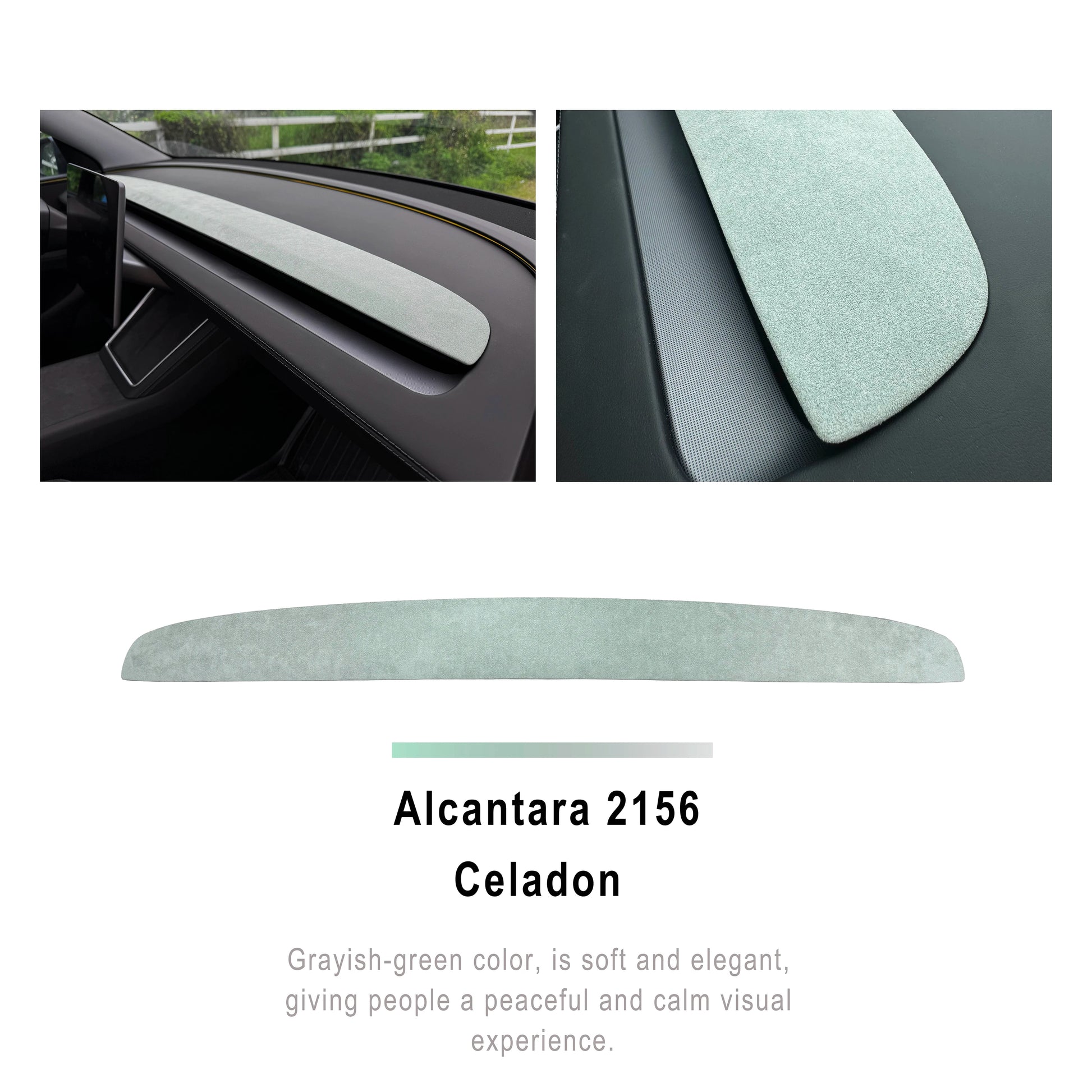 2025 Tesla Model Y & Model 3 Highland Authentic Alcantara Suede Dashboard Replacement - Elevate Your Car Interior!