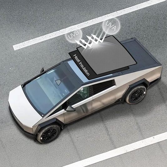 Roof Sunshade for Tesla Cybertruck 2024 Heat Insulation Glass Roof Ice Crystal Sunshade UV Protection Cybertruck Car Accessories