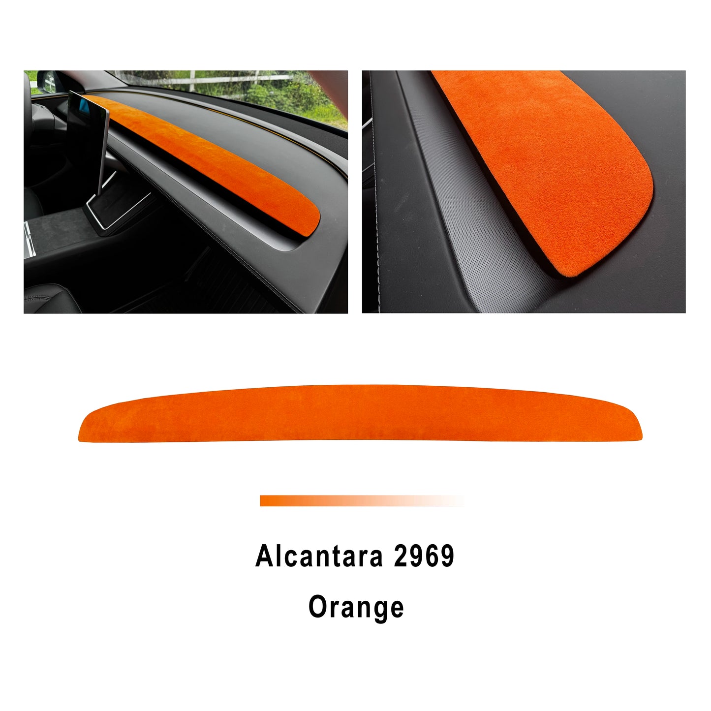 2025 Tesla Model Y & Model 3 Highland Authentic Alcantara Suede Dashboard Replacement - Elevate Your Car Interior!