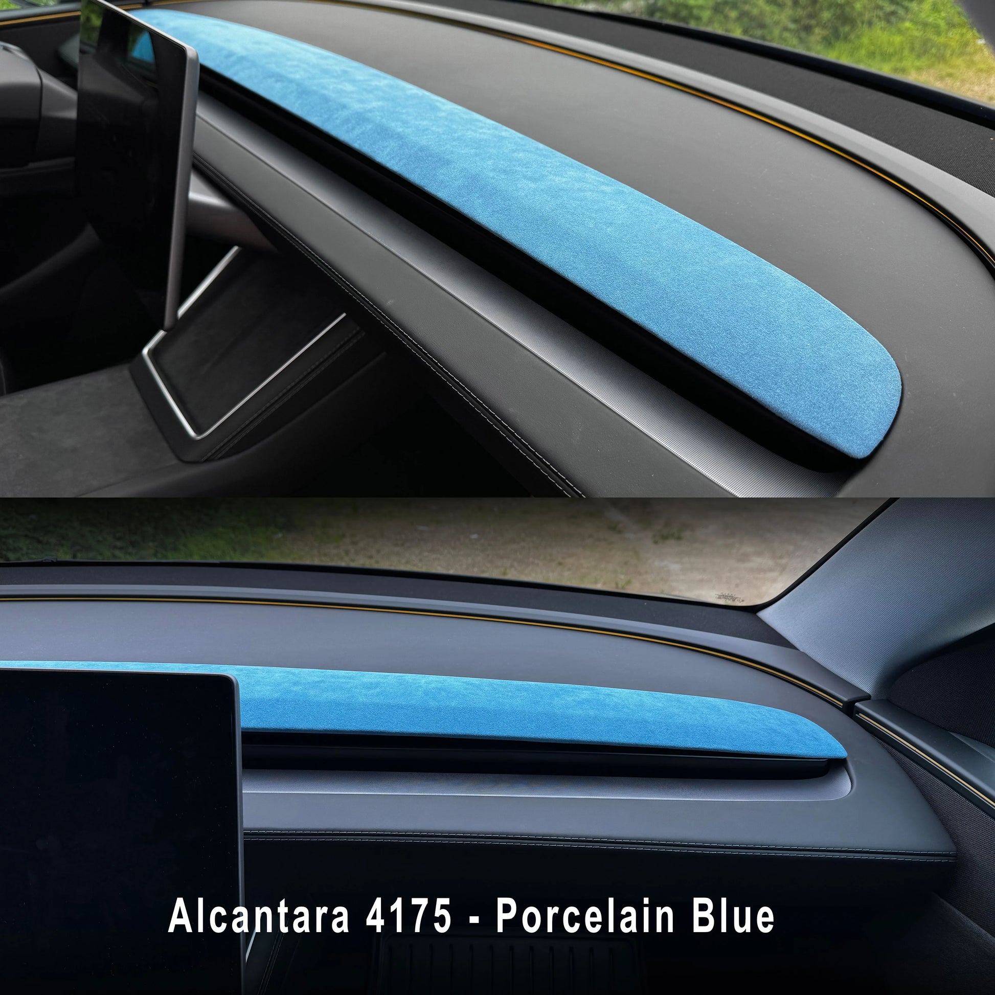 2025 Tesla Model Y & Model 3 Highland Authentic Alcantara Suede Dashboard Replacement - Elevate Your Car Interior!