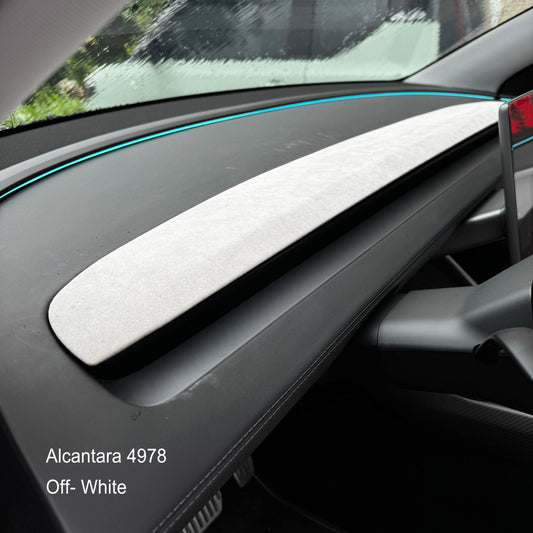2025 Tesla Model Y & Model 3 Highland Authentic Alcantara Suede Dashboard Replacement - Elevate Your Car Interior!
