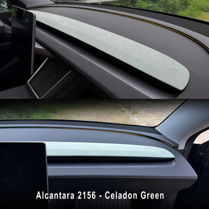2025 Tesla Model Y & Model 3 Highland Authentic Alcantara Suede Dashboard Replacement - Elevate Your Car Interior!