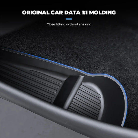 4Pcs Side Door Storage Box for Tesla New Model Y Juniper 2025 Armrest Tray Organizer Front Door Handle Decoration